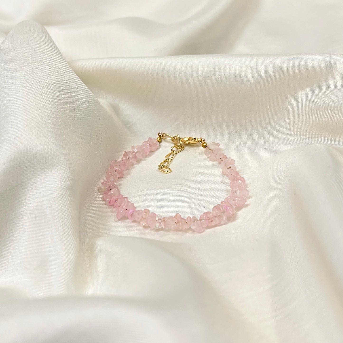 Rose Quartz Chip Bracelet