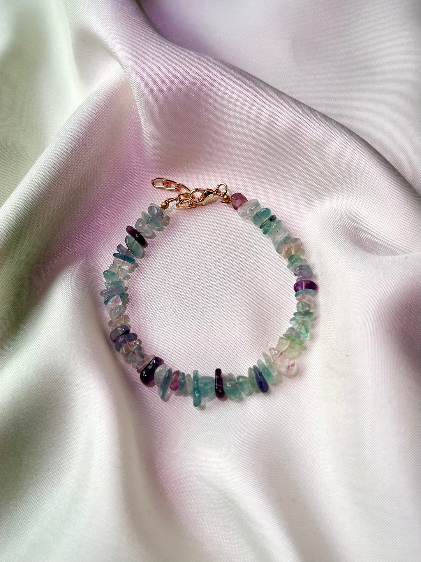 Multi-Fluorite Chip Bracelet