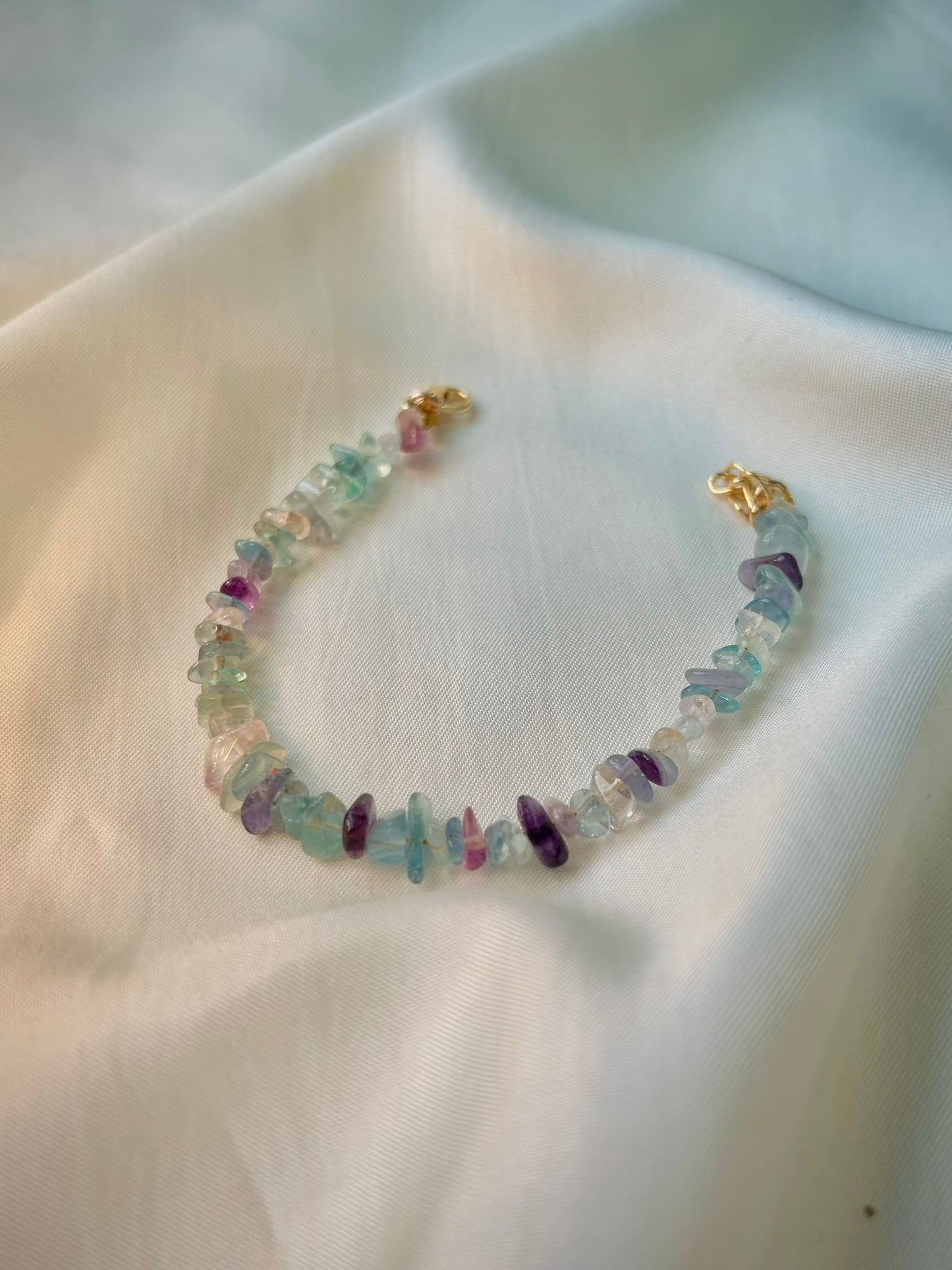 Multi-Fluorite Chip Bracelet