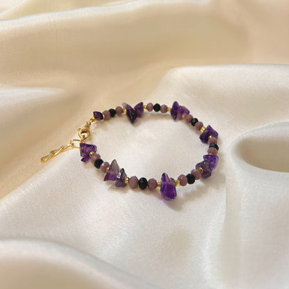 Amethyst Chip Bracelet