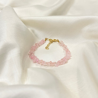 Rose Quartz Chip Bracelet