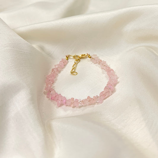 Rose Quartz Chip Bracelet