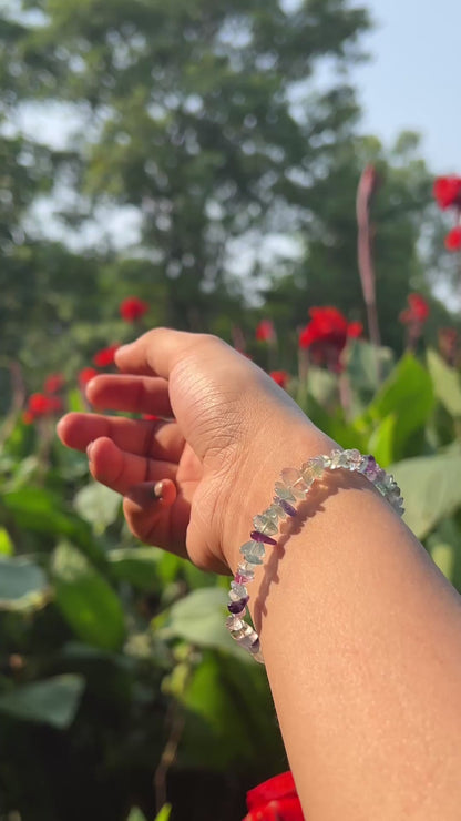 Multi-Fluorite Chip Bracelet