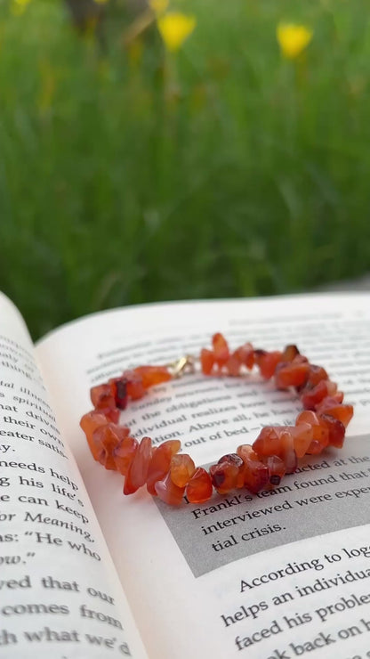 Carnelian Chip Bracelet