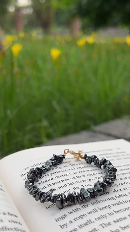 Hematite Chip Bracelet