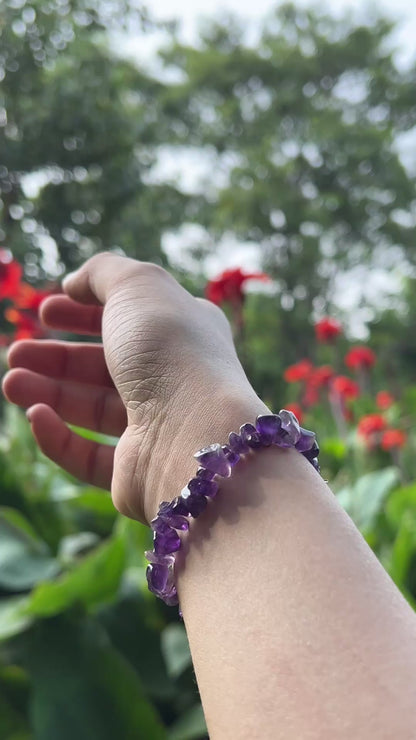 Amethyst Chip Bracelet